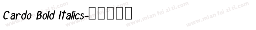 Cardo Bold ltalics字体转换